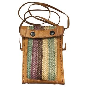 Tanzania Artisan Crafted Woven Leather Crossbody Bag